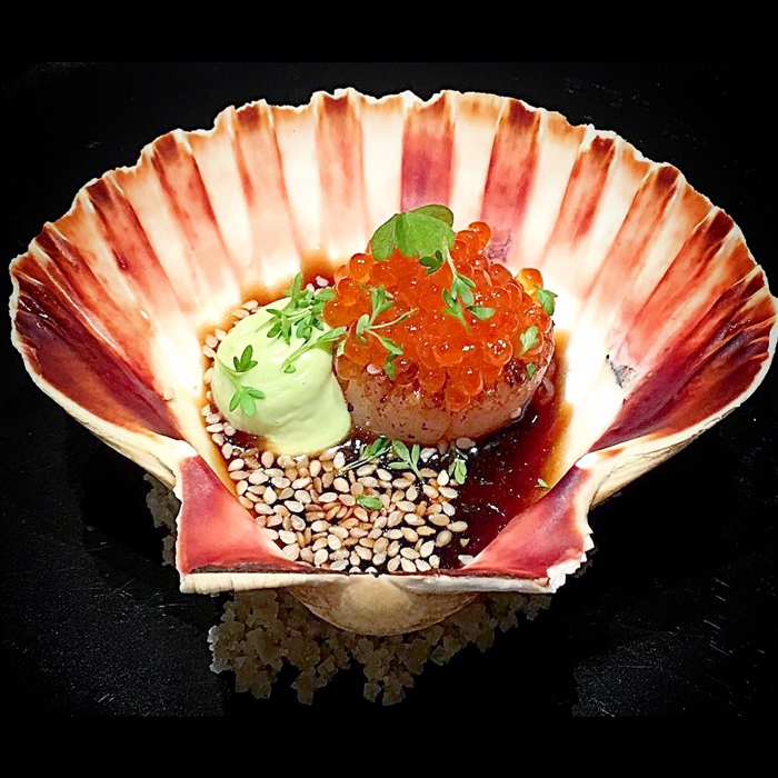 Seared Scallops With Wasabi Mayonnaise Recept Av Miarehn Cookniche